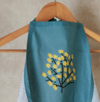 Blue Yellow Zia Collage Apron - Image 3